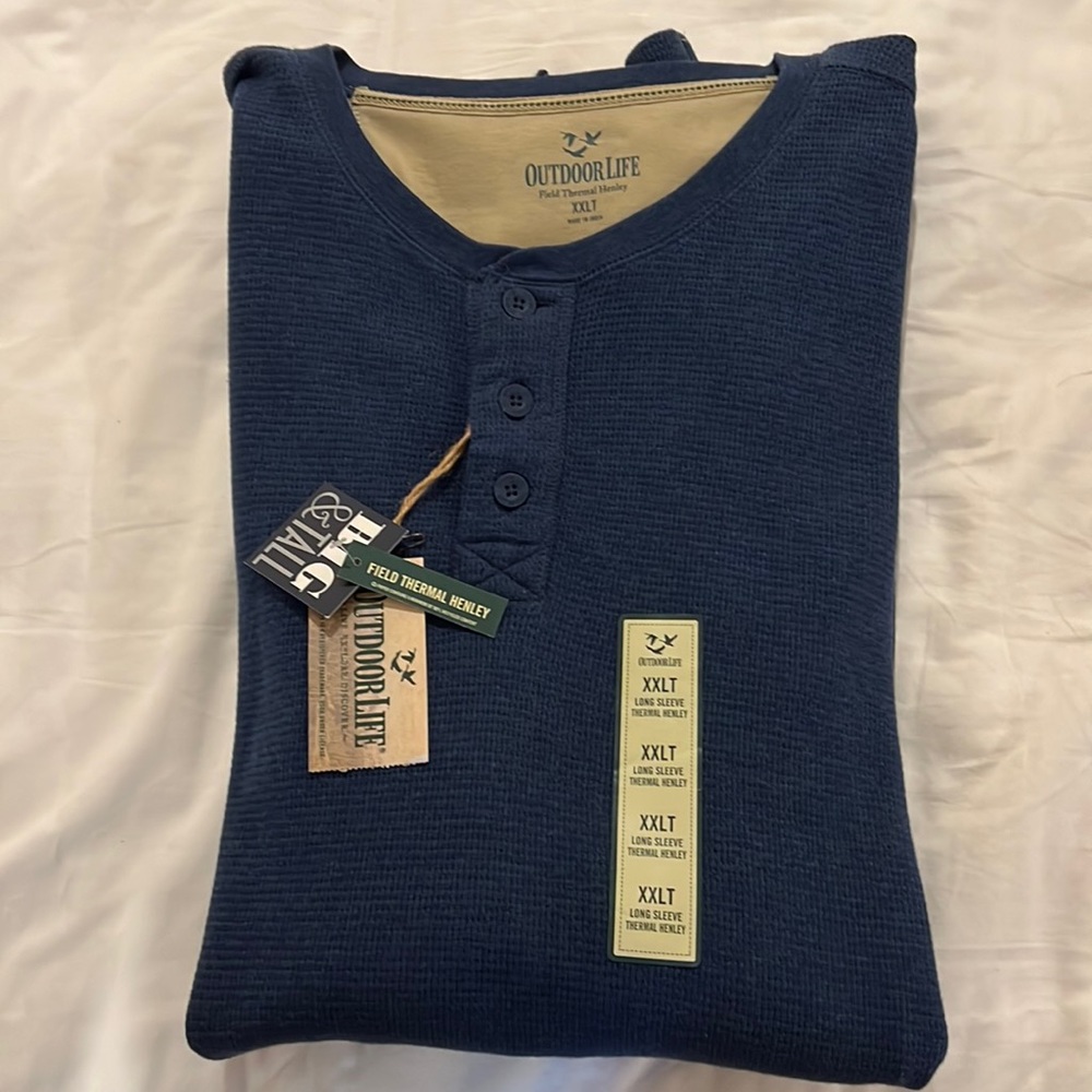 Outdoor life XXLT long sleeve thermal Henley